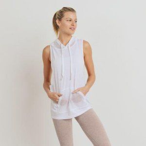 HOODIE - DOT-TEXTURED MESH HYBRID MUSCLE TANK